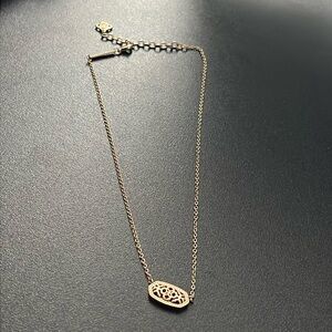 Kendra Scott Elisa Rose Gold Pendant Necklace in Rose Gold Filigree
